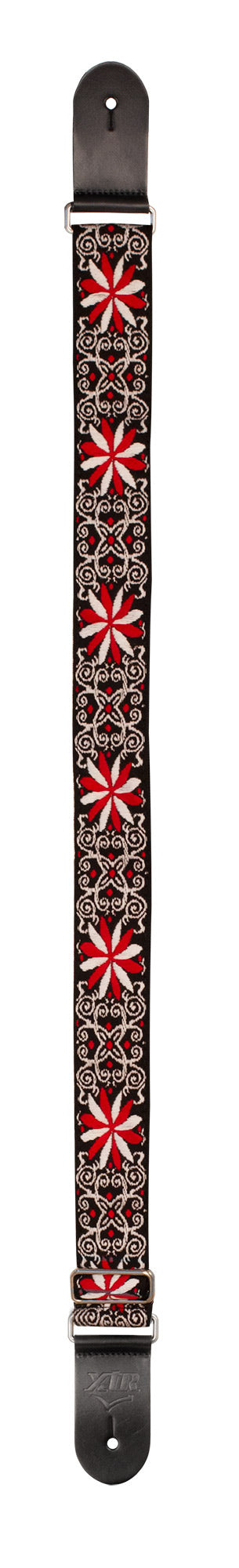 XTR | LS329 | Vintage Jacquard Weave Guitar Strap | Black/White