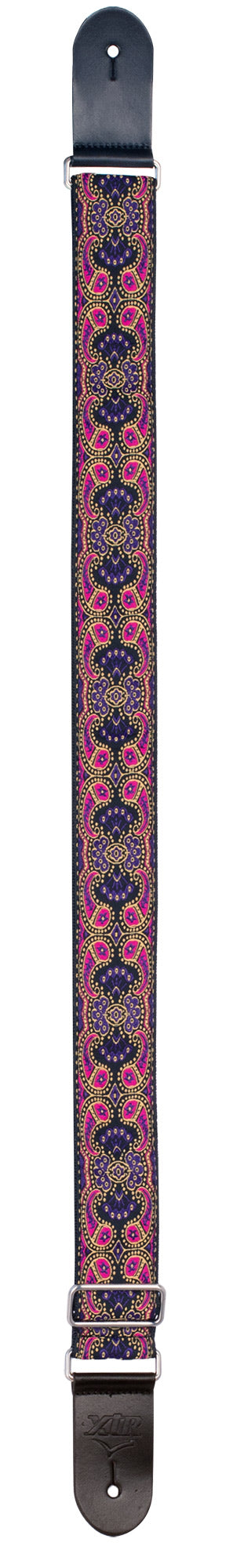 XTR | LS332 | Vintage Jacquard Weave Guitar Strap | Pink Paisley