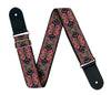 XTR | LS332 | Vintage Jacquard Weave Guitar Strap | Pink Paisley