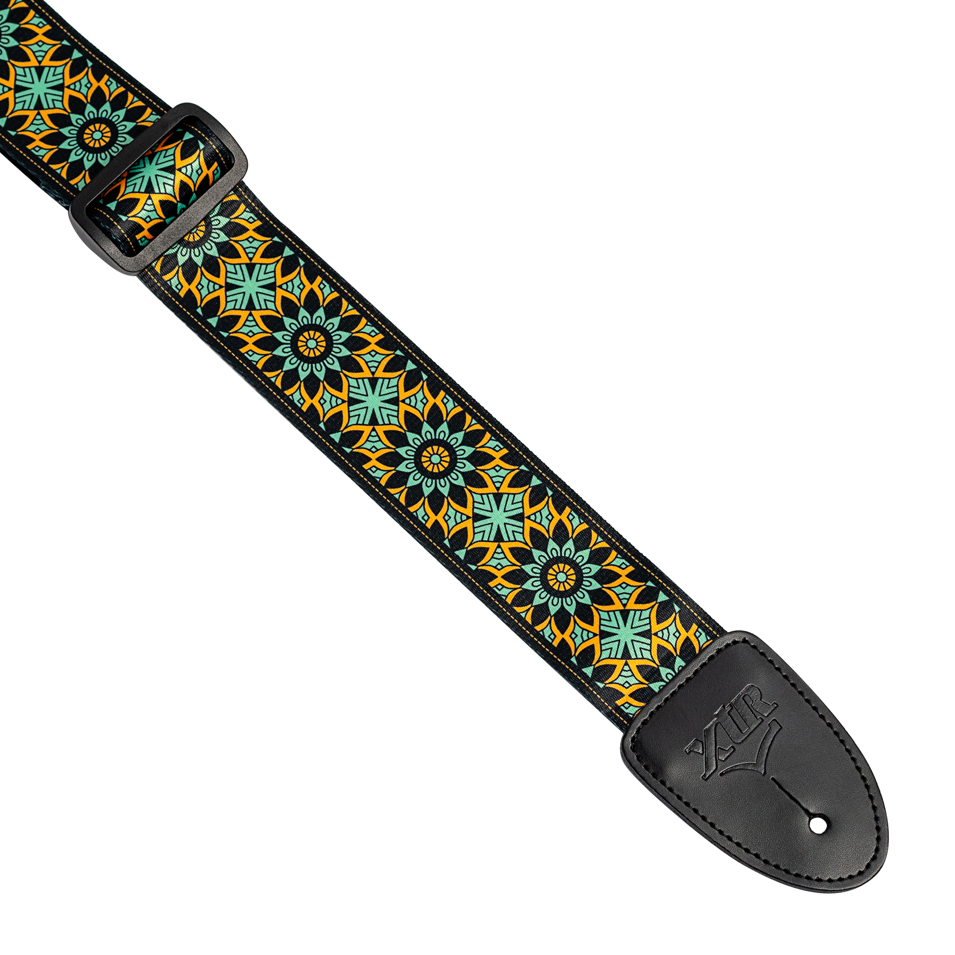 XTR | LS400 | Guitar Strap. | Turquoise/yellow
