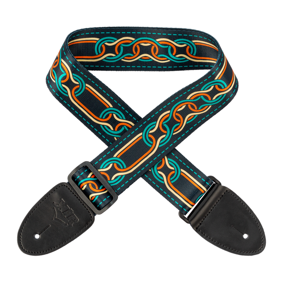 XTR | LS412 | Guitar Strap. | Red, Yellow and Green