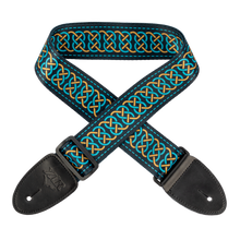  XTR | LS413 | Guitar Strap. | Gold and Teal