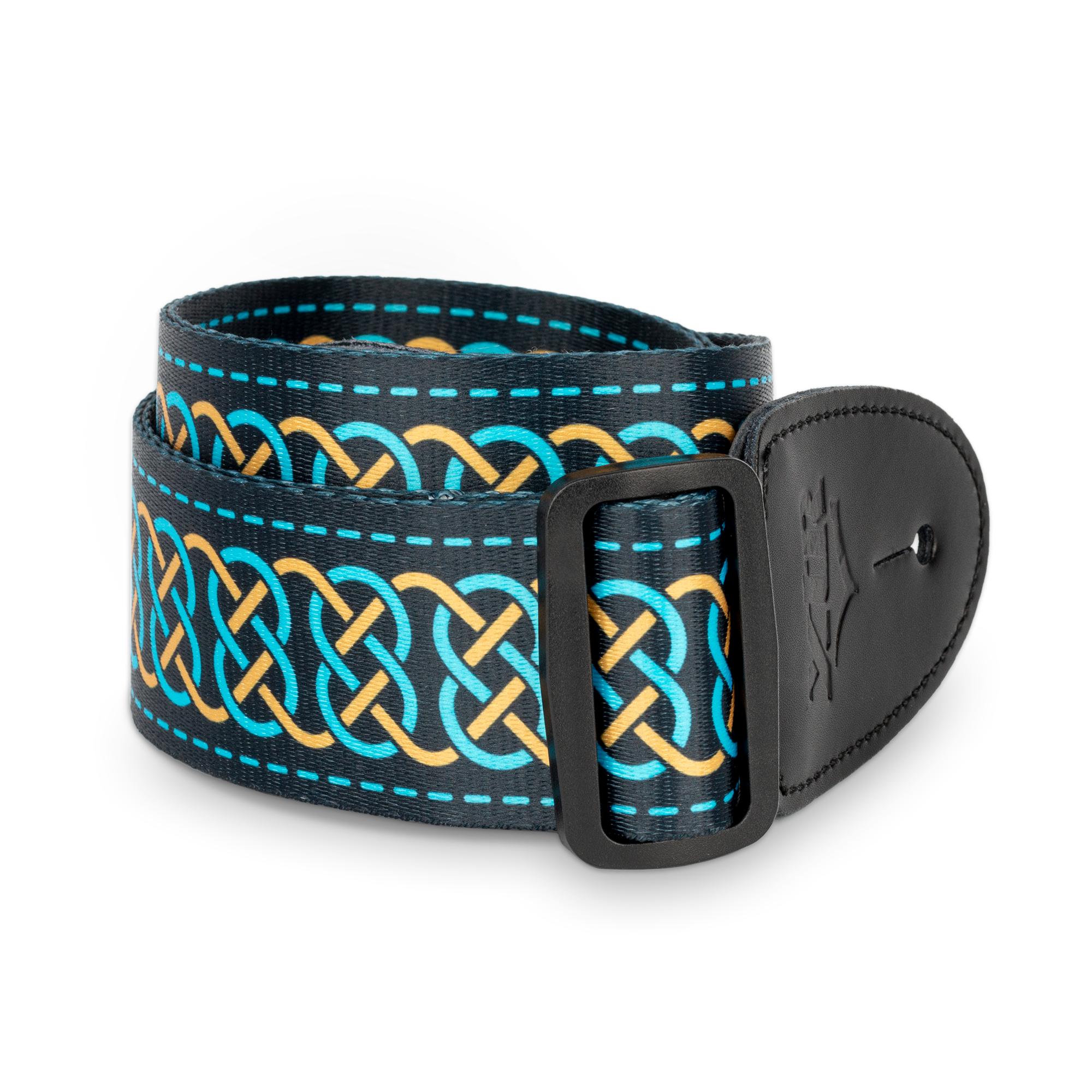 XTR | LS413 | Guitar Strap. | Gold and Teal