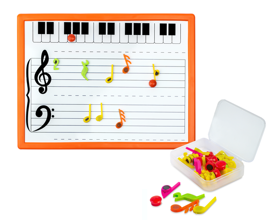 CPK | ME751 | Magnetic Whiteboard & Music Note Set | White