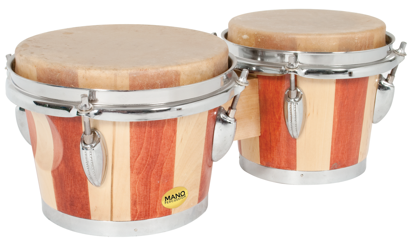 Mano Percussion | MP714 | Bongos | Brown/Natural Stripes