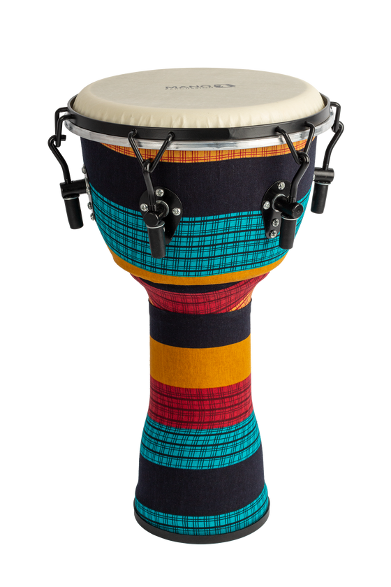 MANO PERCUSSION | MPC28AS |  10" Wrench Tunable Djembe. | African stripe