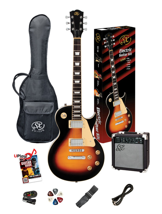 SX | PKSE3SKVS | Electric Guitar & Amplifier Package - 4/4 size | Vintage Sunburst