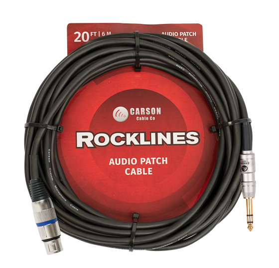 CARSON | RAD20ST |  Carson Rocklines - XLR to Jack Mic Cable - 20 Foot |