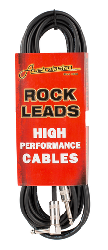  Australasian | RH20 | 20 ft Right Angle Instrument Cable | Black