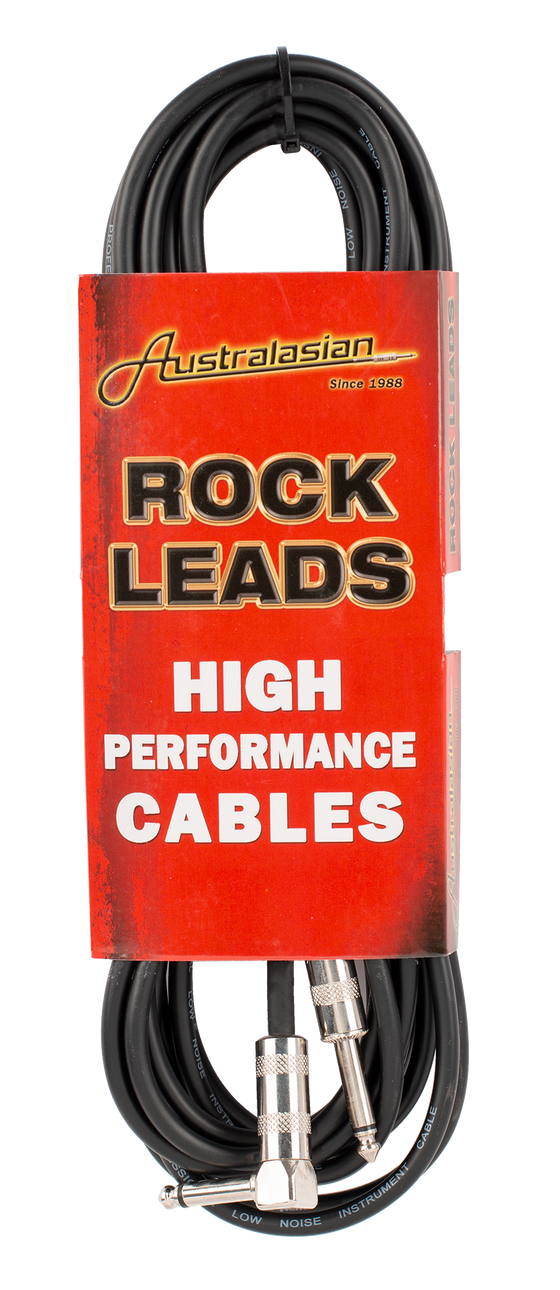 Australasian | RH20 | 20 ft Right Angle Instrument Cable | Black