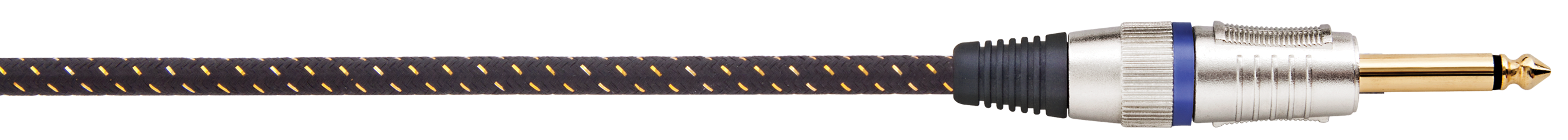 Carson | ROK20BG | 20 ft Noiseless Instrument Cable | Black/Gold