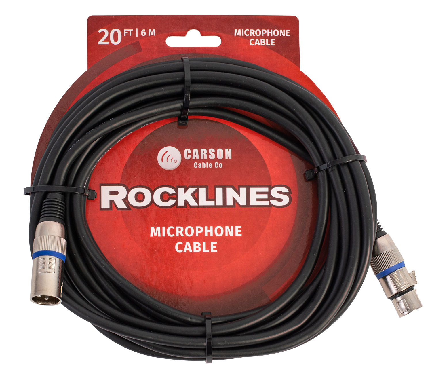 Carson | ROM20L | 20 ft Microphone/Audio Cable | Black