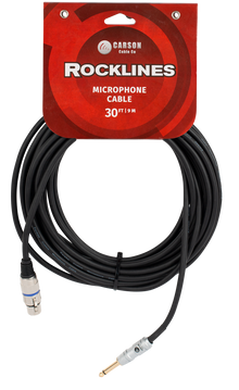  Carson | ROM30H | 30 ft Microphone/Audio Cable | Black