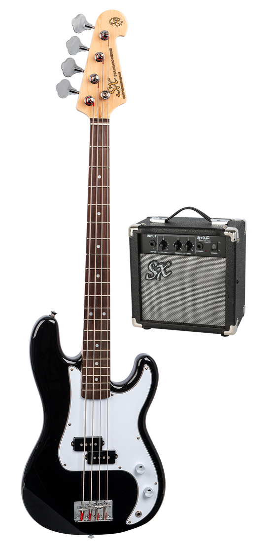 SX SB2SK-CAR P-style electric bass guitar set