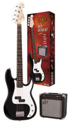 SX | SB2SKB | Bass Guitar & Amplifier Package | Black