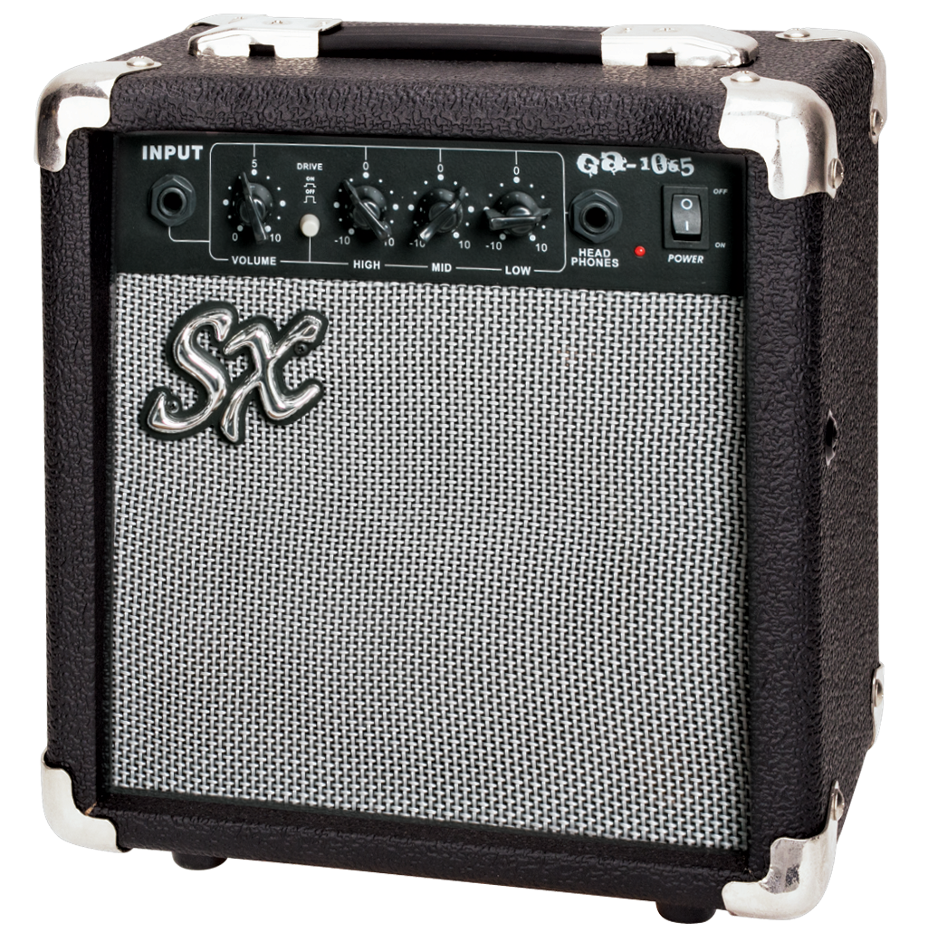 SX | SE1SKMS | Electric Guitar & Amplifier Package - 4/4 size | Silver sparkle