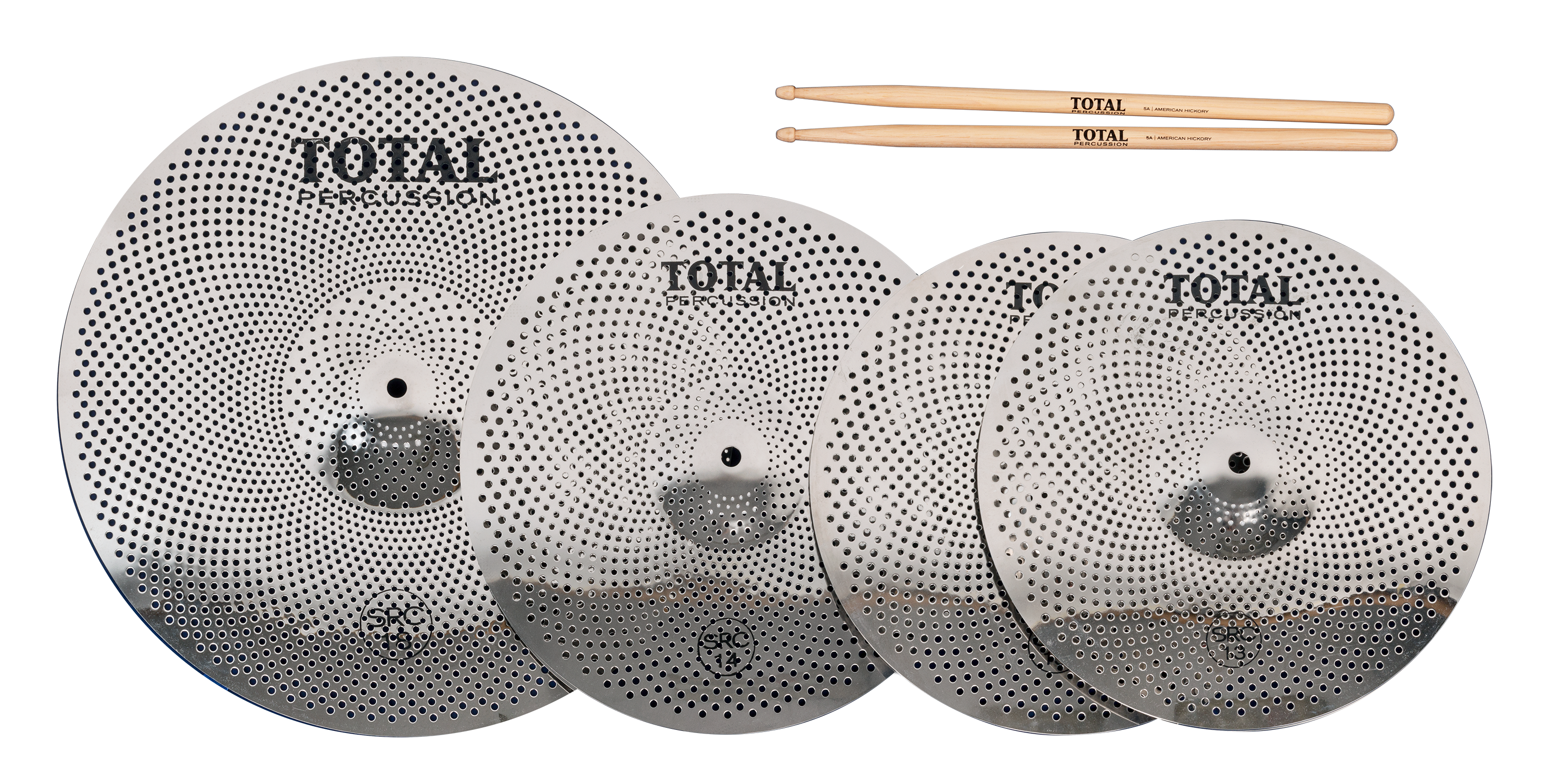 Total Percussion | SRC45 | Sound Reduction Cymbals Box Set. | Silver