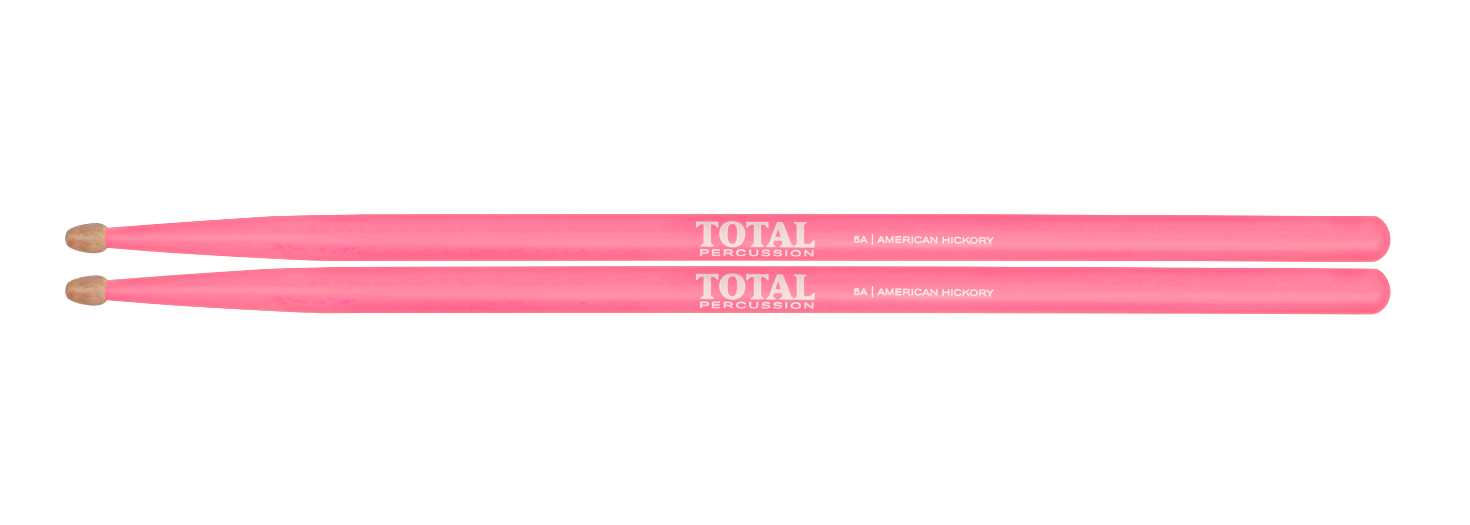 Total Percussion | T5AFLP | Drum Sticks.  | Fluorescent pink with natural tip