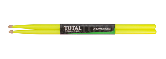 Total Percussion | T5AFLY | Drum Sticks.  | Fluorescent Yellow with natural tip