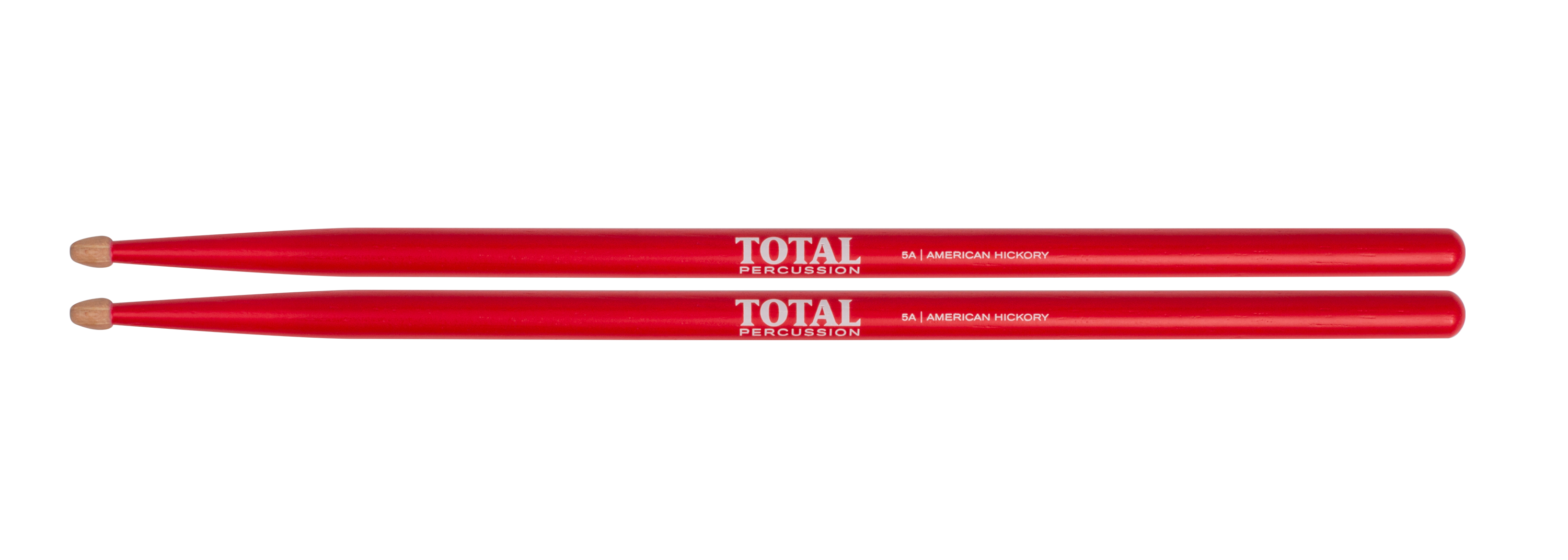 Total Percussion | T5ARED | Drum Sticks.  | Red with natural tip
