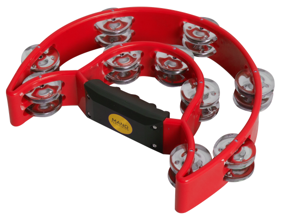 Mano Percussion | TMP13R | Double Half-Moon Tambourine | Red