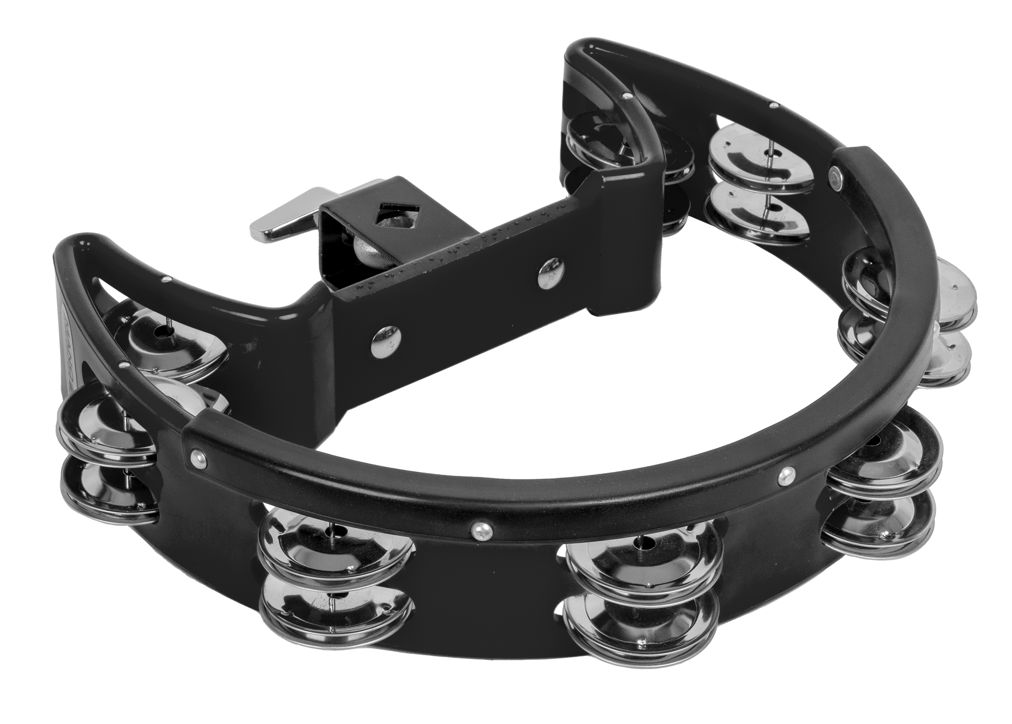 Mano Percussion | TMP34B | Drum Set Tambourine | Black