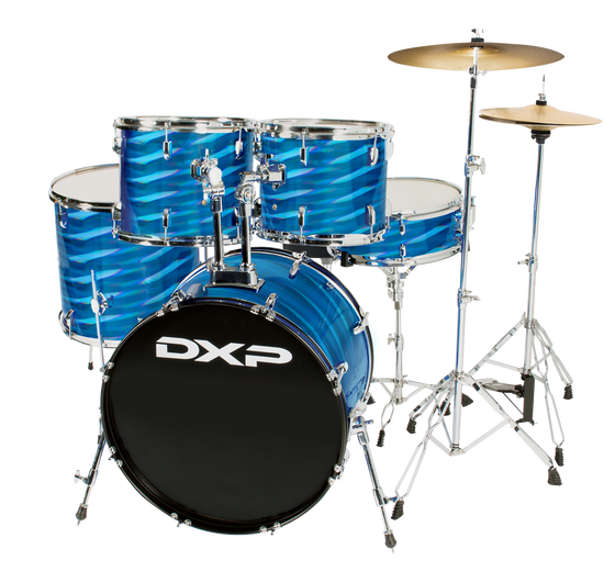 DXP | TX04PTDB | 22" 5 Piece Drum Kit Package  | 3D Blue