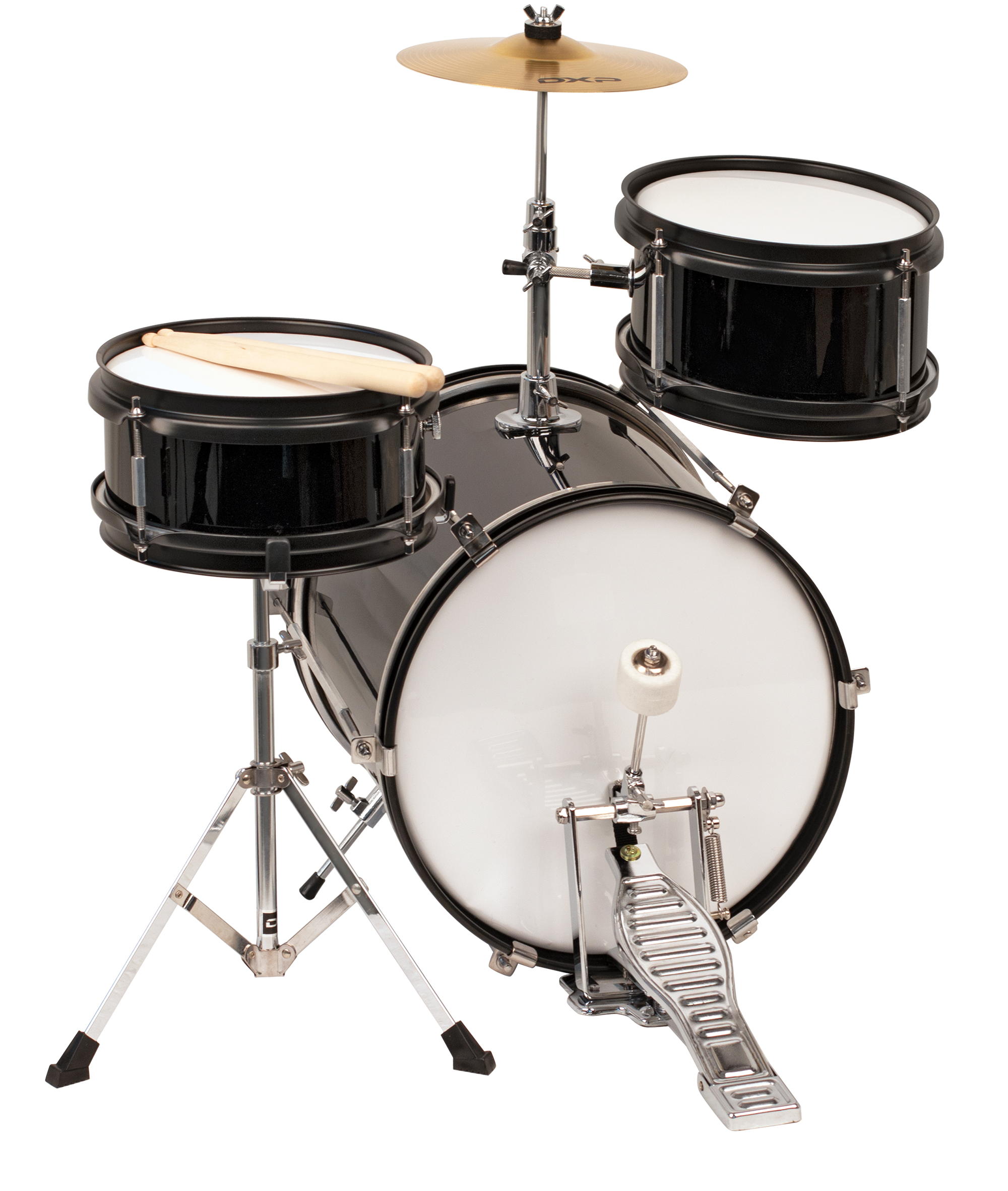 DXP | TXJ3BK | 3 Piece Junior Drum Kit Package  | Black