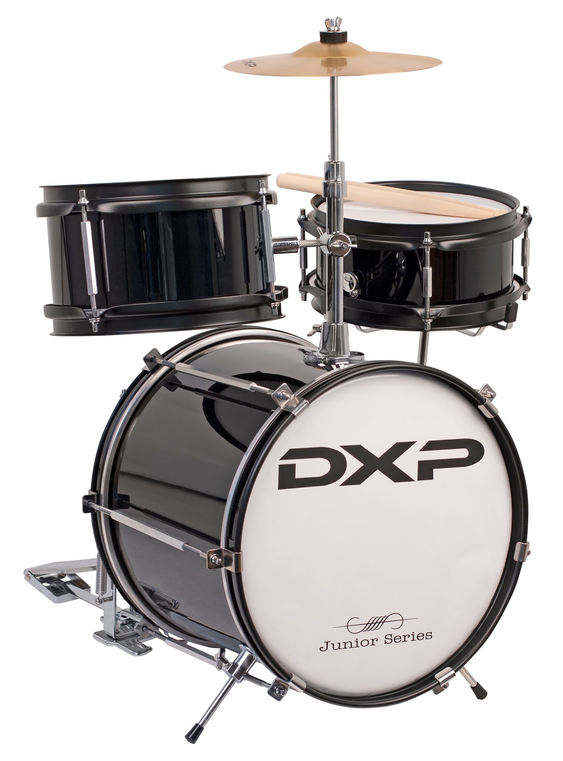 DXP | TXJ3BK | 3 Piece Junior Drum Kit Package  | Black
