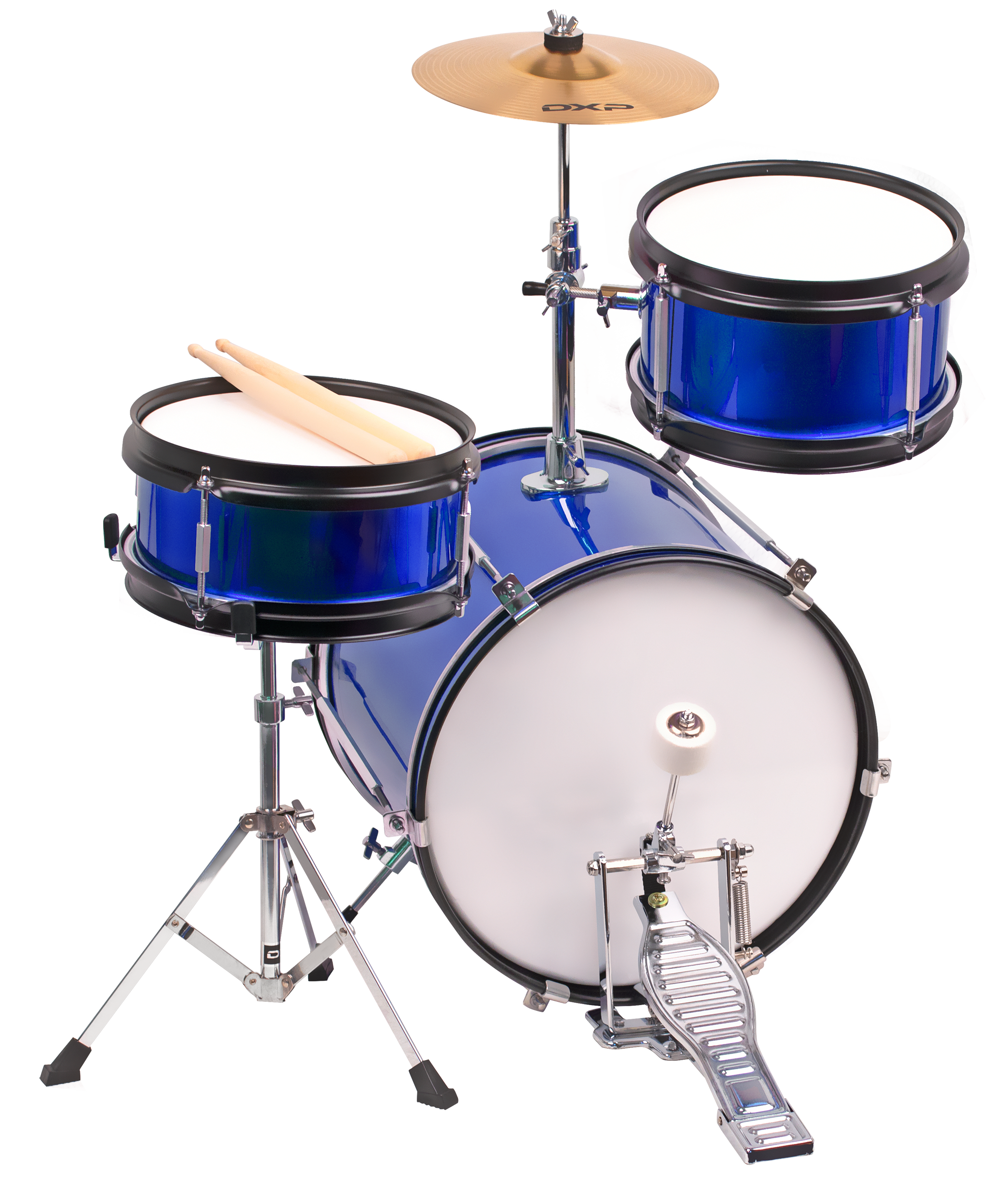 DXP | TXJ3MBL | 3 Piece Junior Drum Kit Package  | Metallic Blue
