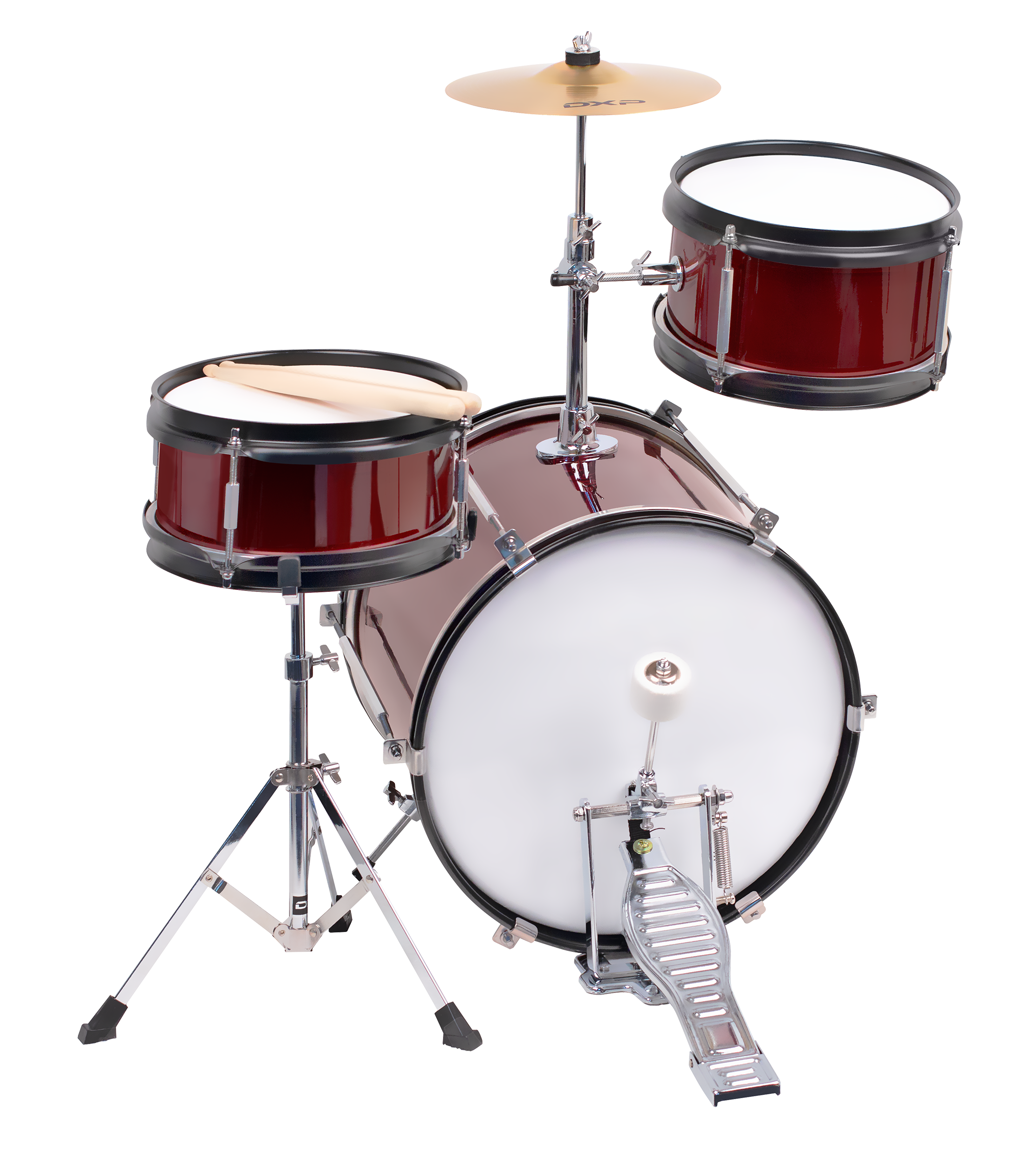 DXP | TXJ3WR | 3 Piece Junior Drum Kit Package  | Wine Red