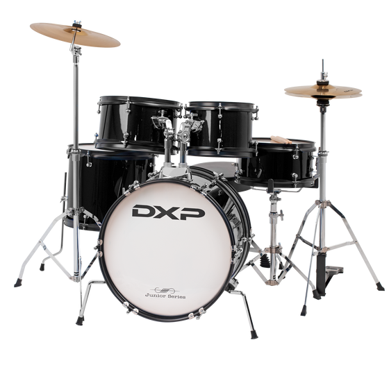 DXP | TXJ7BK | 5 Piece Junior Drum Kit Package  | Black