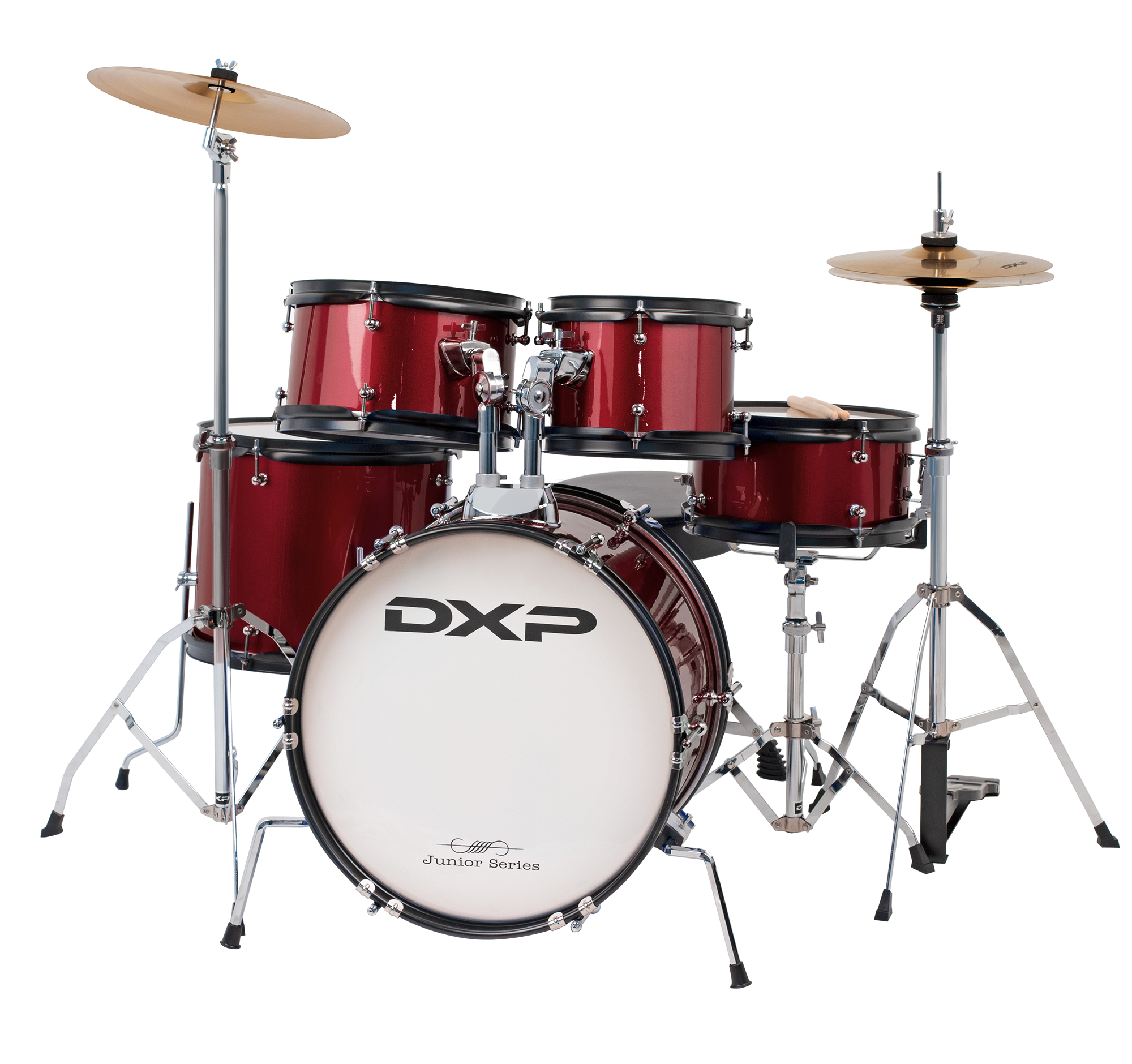 DXP | TXJ7WR | 5 Piece Junior Drum Kit Package  | Wine Red