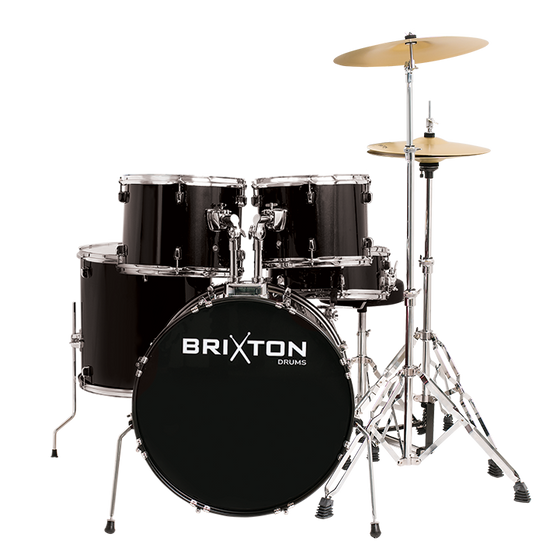 Brixton | UBX20B | 20" 5 Piece Drum Kit Package | Black.