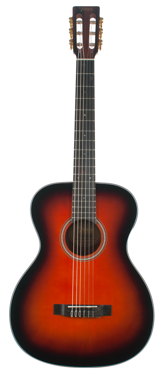 Valencia | VA434CSB | Nylon Acoustic Guitar | Full Size | Classic Sunburst