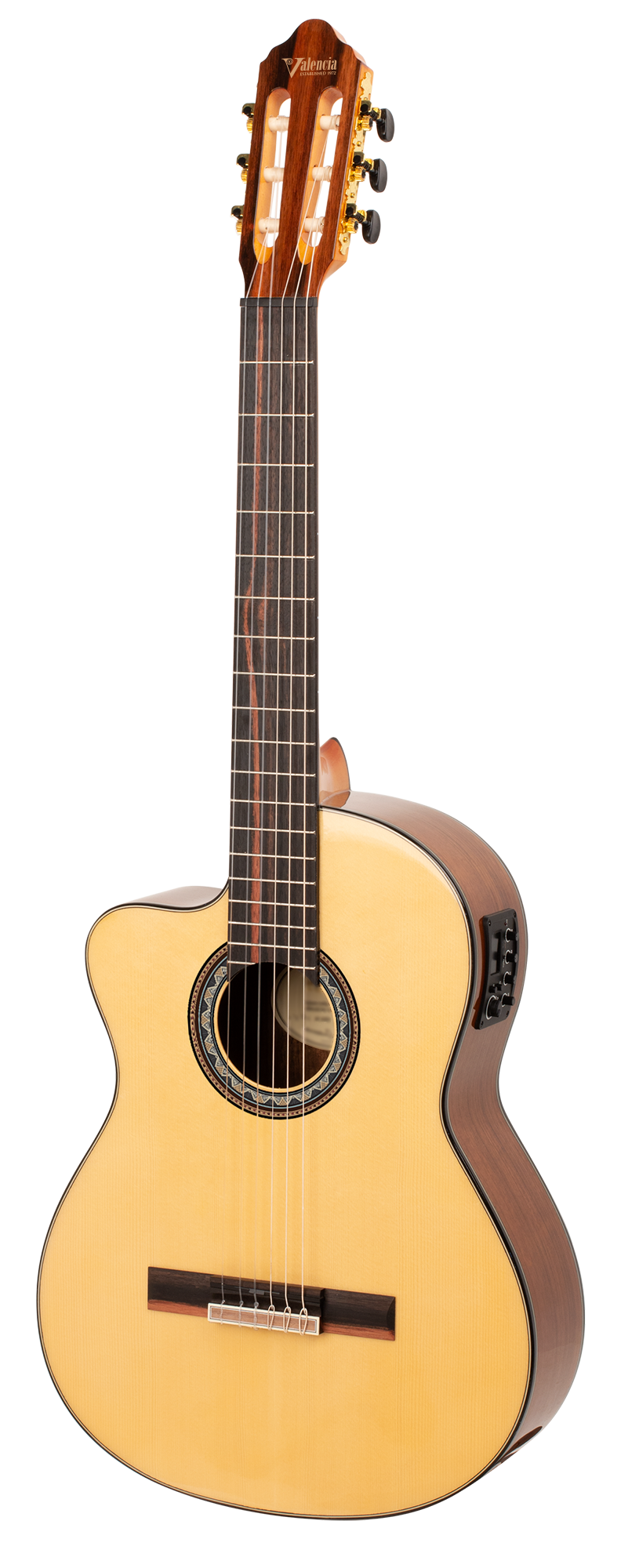 Valencia | VC564CEL | Classical Guitar - Cutaway, Electric Acoustic - Left Hand | Full Size | Natural