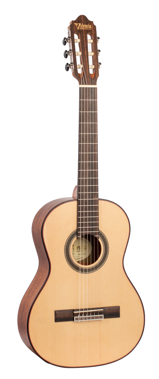 Valencia | VC703 | Classical Guitar | 3/4 size | Solid Top | Natural