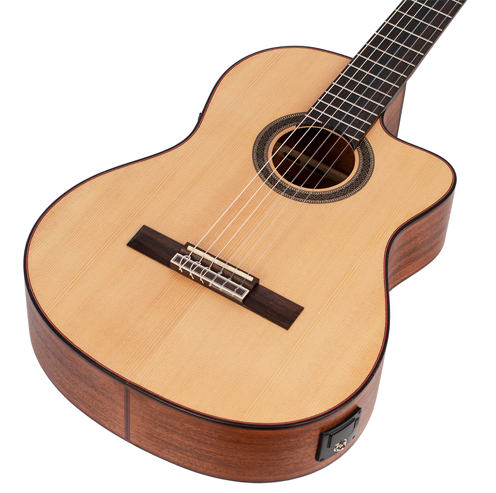 Valencia | VC704CE | Classical Guitar - Cutaway, Electric Acoustic | Full Size | Natural
