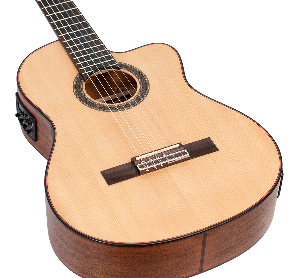 Valencia | VC704CE | Classical Guitar - Cutaway, Electric Acoustic | Full Size | Natural