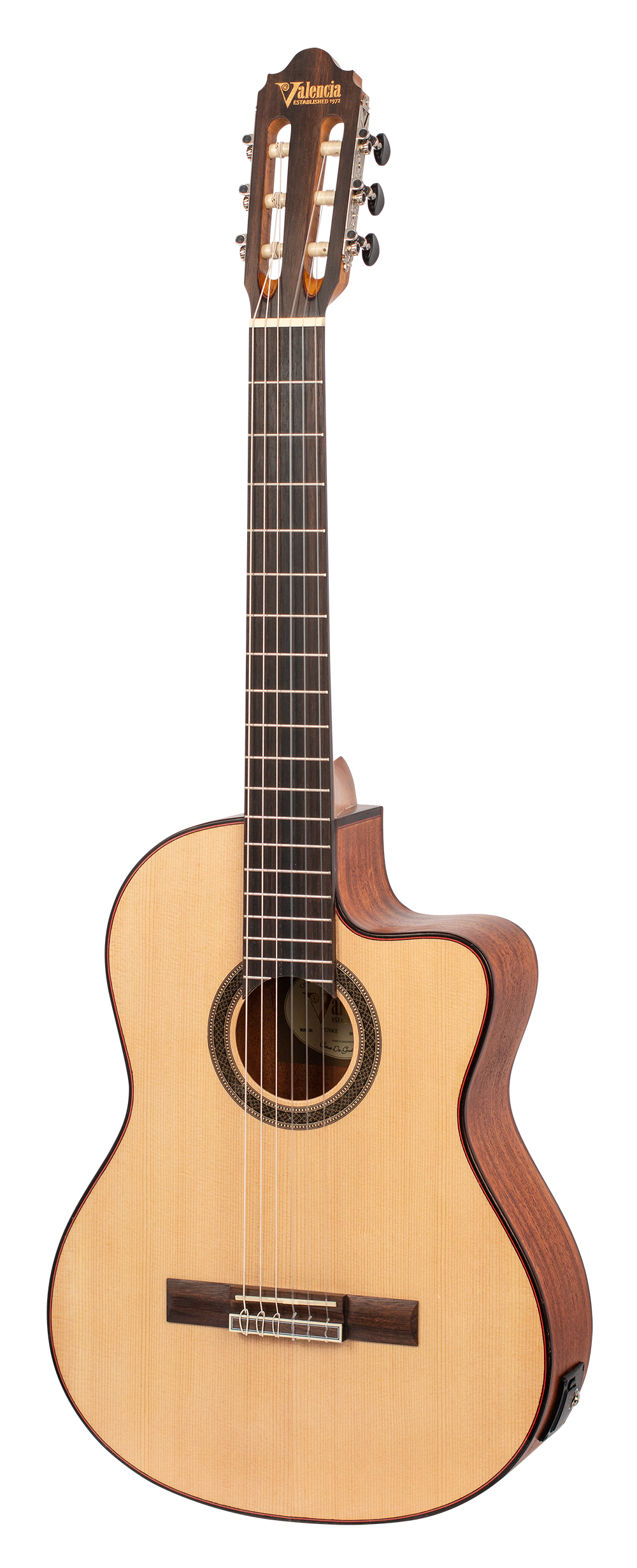 Valencia | VC704CE | Classical Guitar - Cutaway, Electric Acoustic | Full Size | Natural
