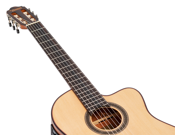Valencia | VC704CE | Classical Guitar - Cutaway, Electric Acoustic | Full Size | Natural