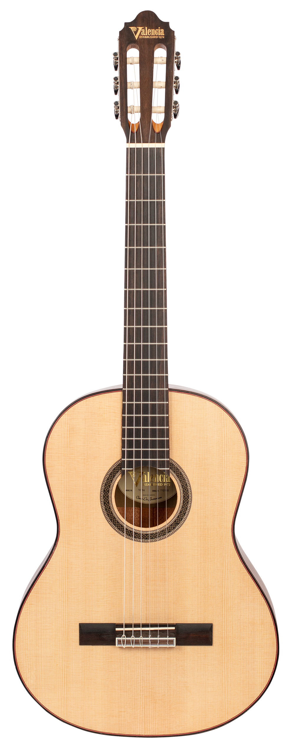 Valencia | VC704 | Classical Guitar | Full Size | Solid Top Natural