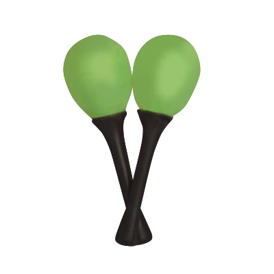 Mano Percussion | EM122 | Egg Maracas on Handle | Green