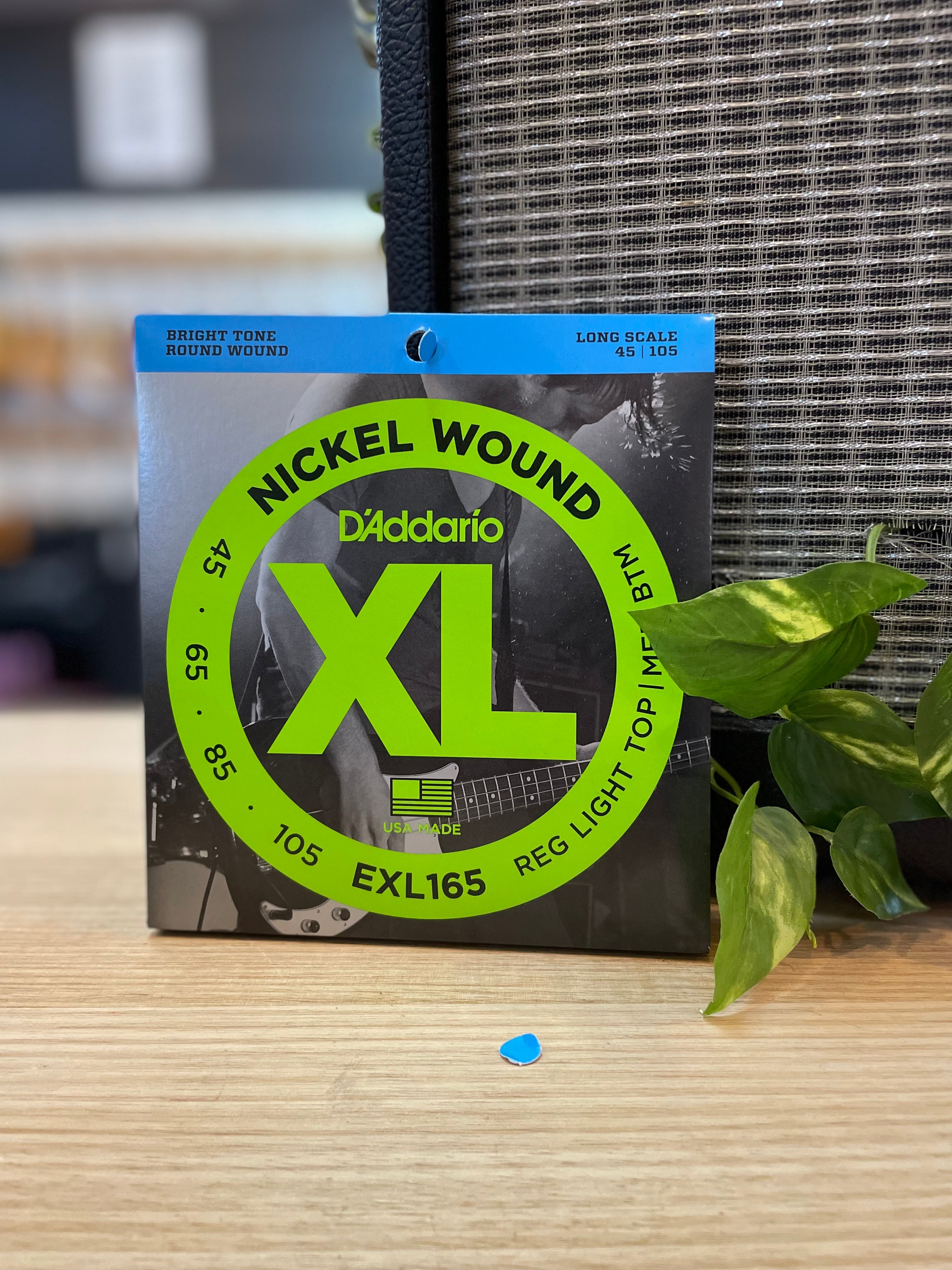 D’addario | XL165 | Reg-Light Top Med Bottom | 45 - 105 | Bass Strings