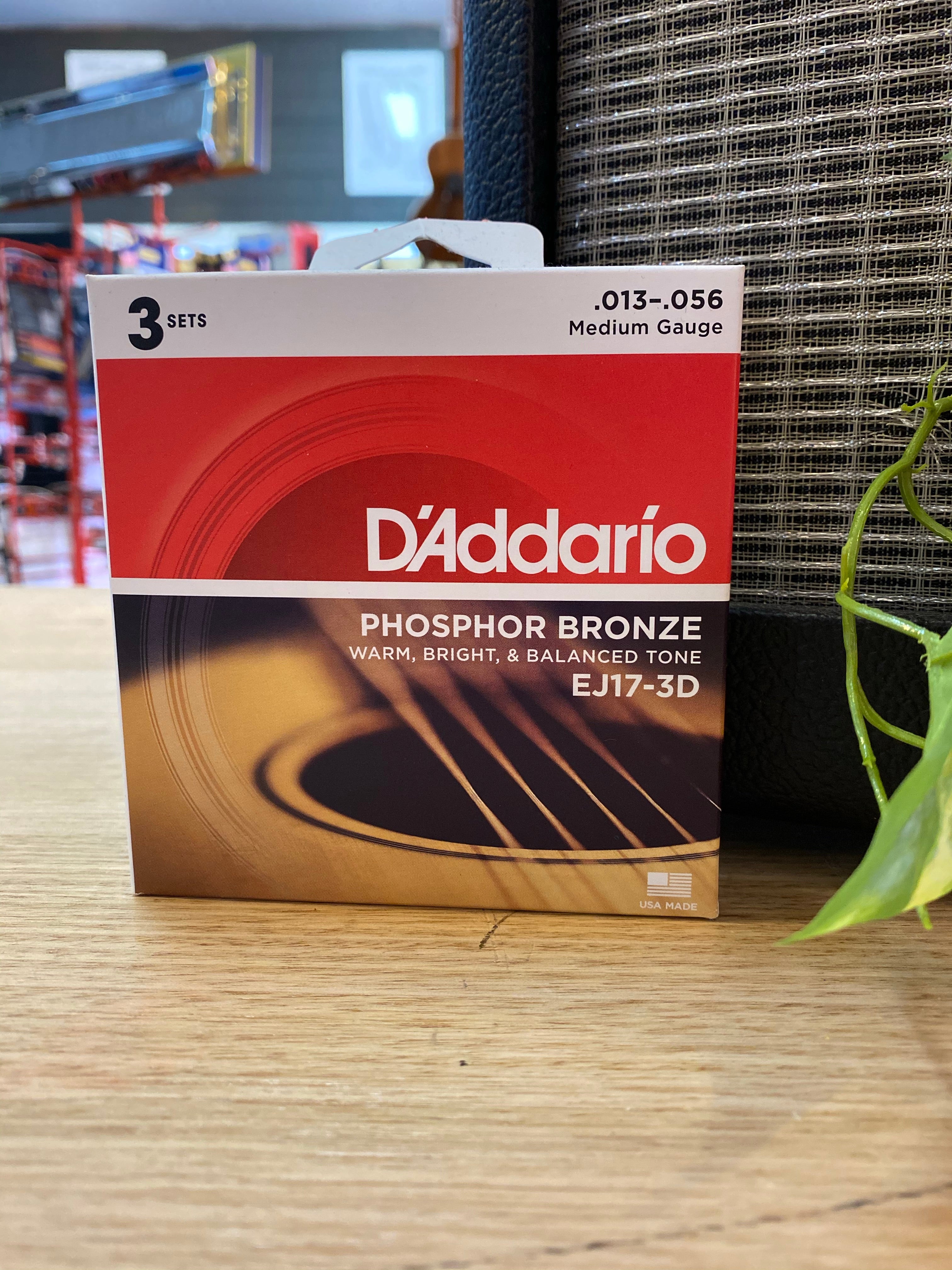 D'Addarrio | EJ173D | 3-Pack| 13-56 | Medium | Acoustic Guitar Strings
