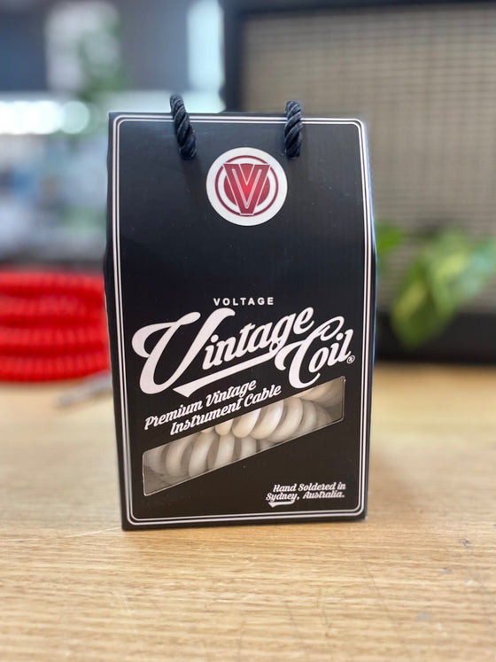 Voltage | Vintage Coil Cable | ST-ANGLE | White