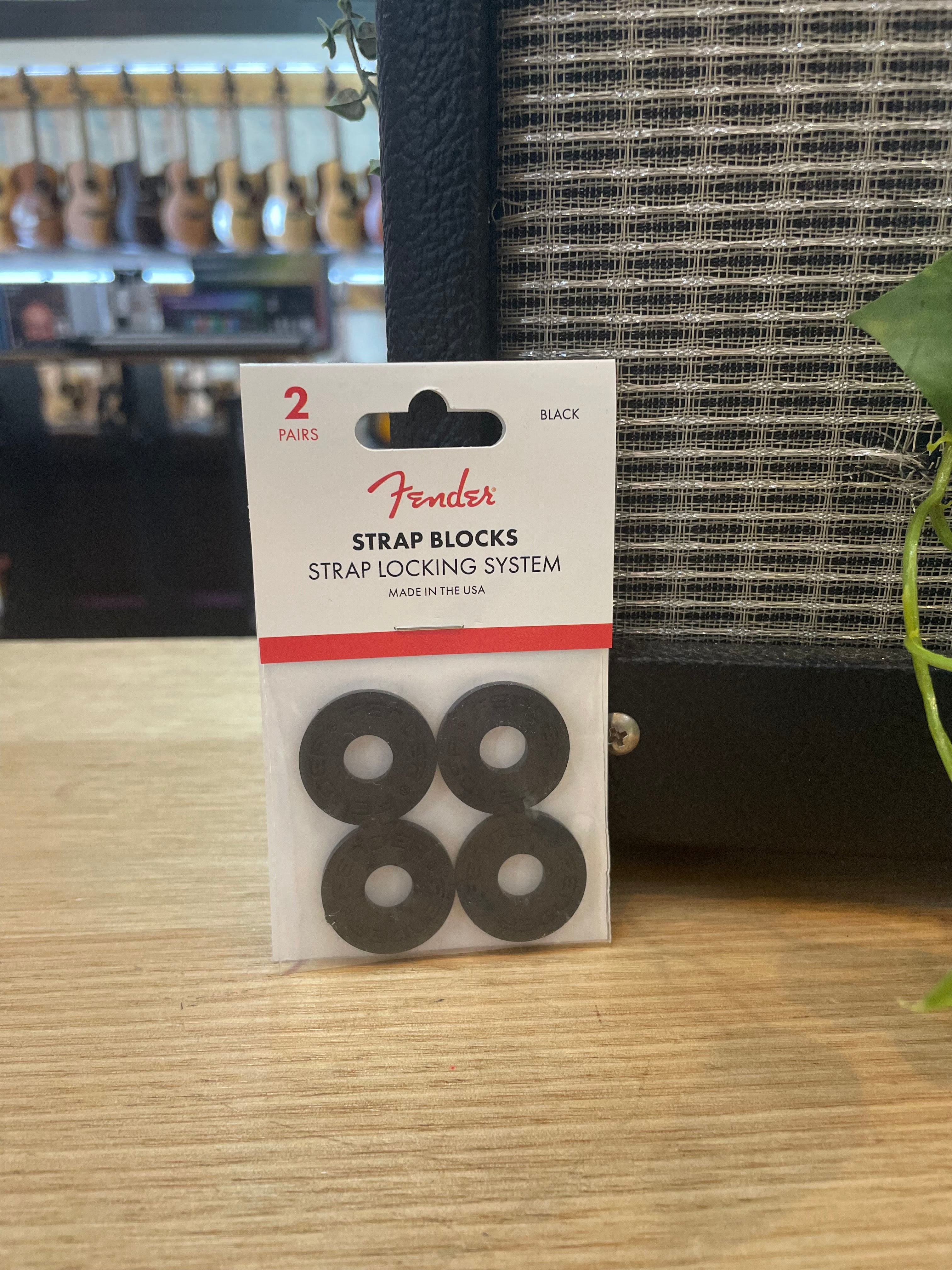 Fender | Strap Blocks | Black | 4 Pack