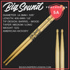 Big Sound Percussion | 5A | American Hickory Drum Sticks
