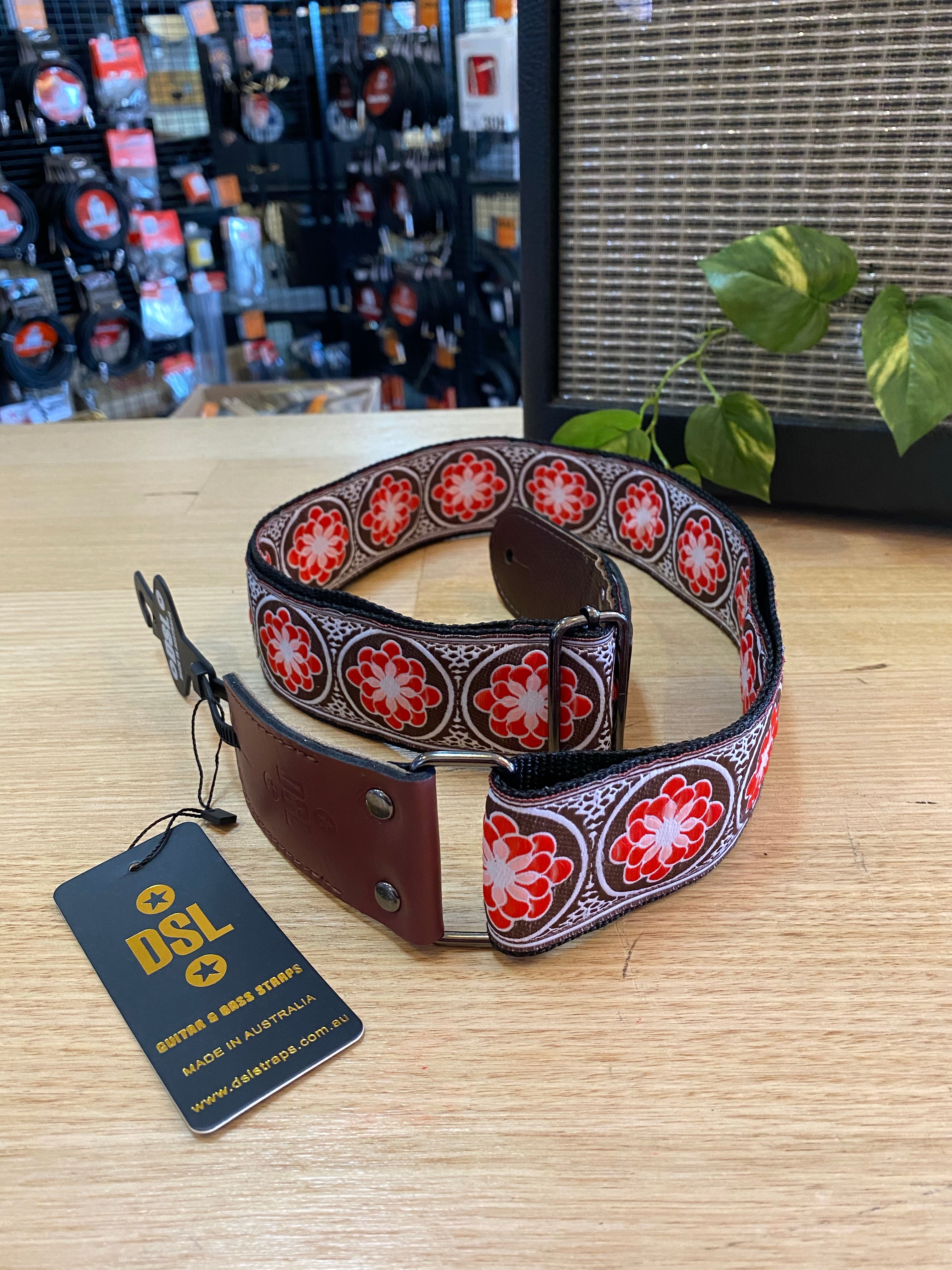DSL | JAC20-FLOWER-RED | Guitar Strap | 🇦🇺