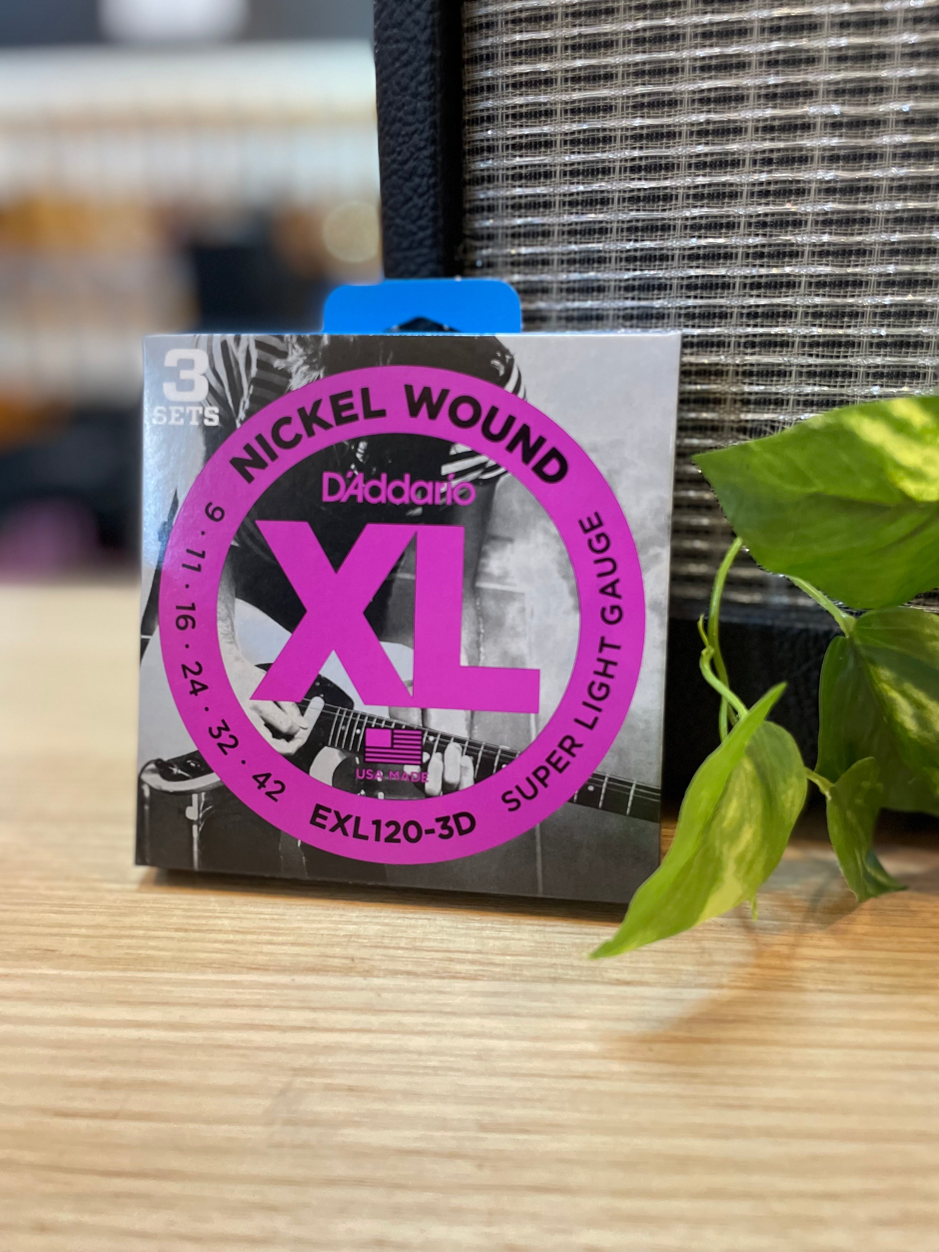 D'Addario | XL1203D | 9-42 | 3-Pack | Super Light | Electric Guitar Strings